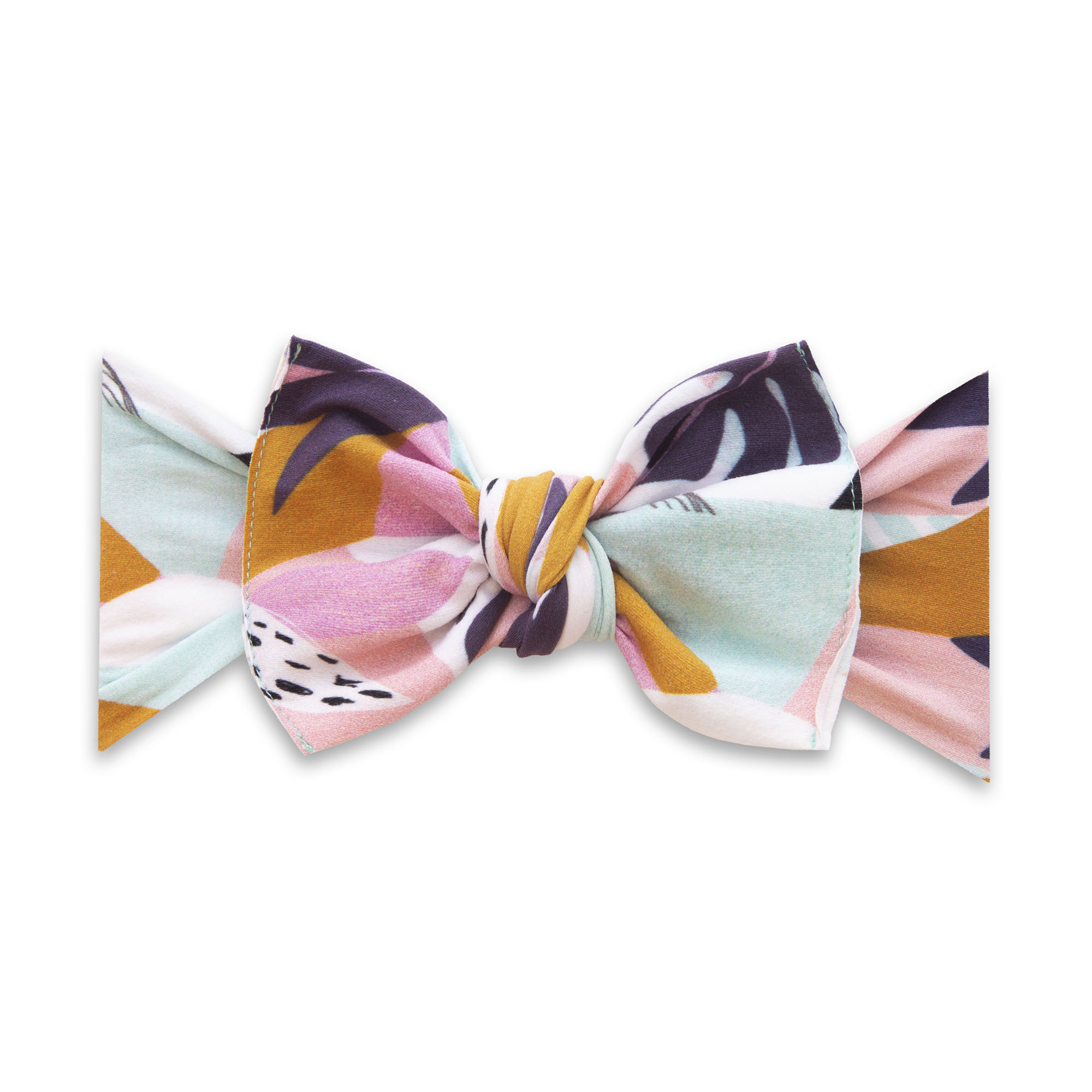 Baby Bling Bows Printed Knot Headband in Tropical Deco